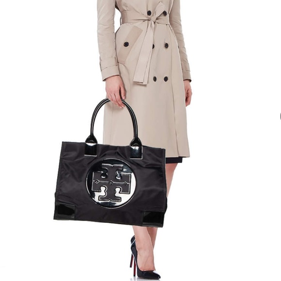 Tory Burch Handbags - Tory Burch Ella Large Nylon Tote Bag Black